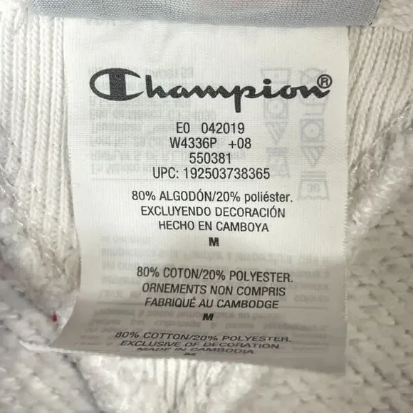Champion Hoodie Sweatshirt Mens Medium 100 Century Collection All Over Print * - Picture 11 of 13
